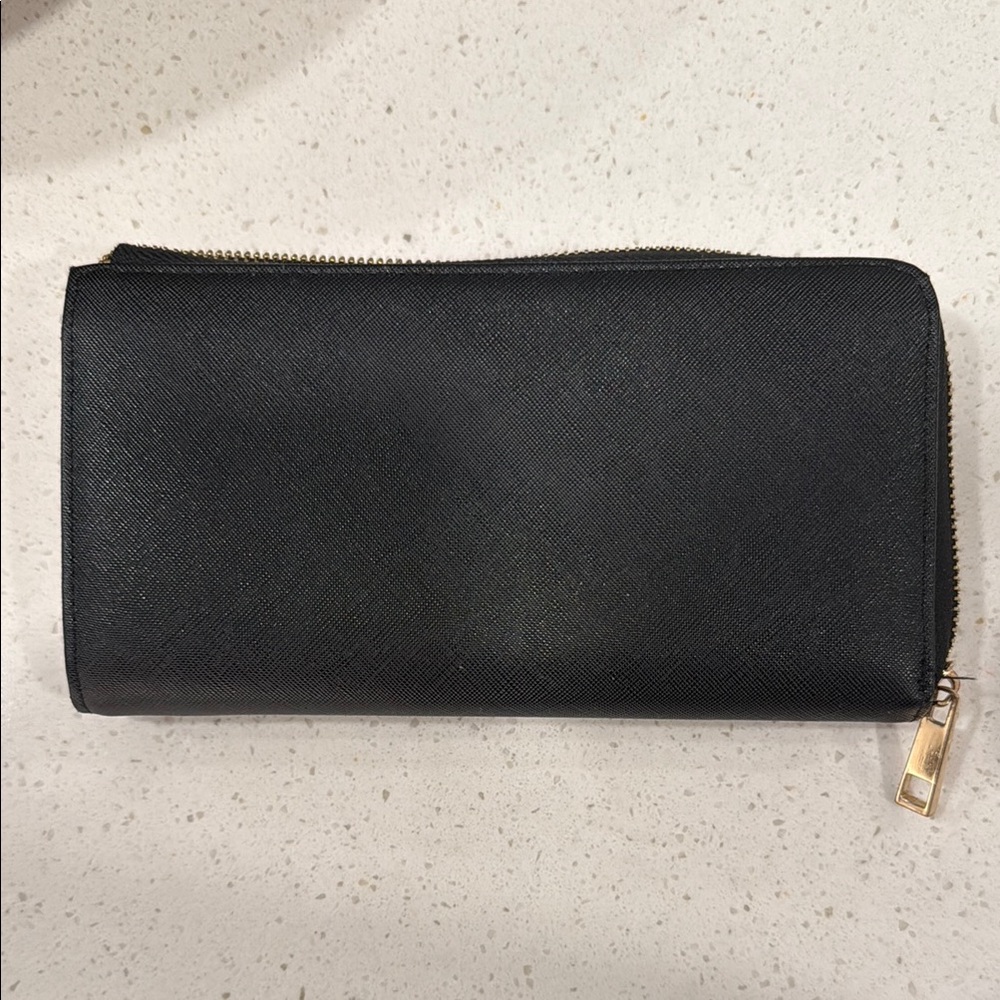 Black Zip around Wallet
